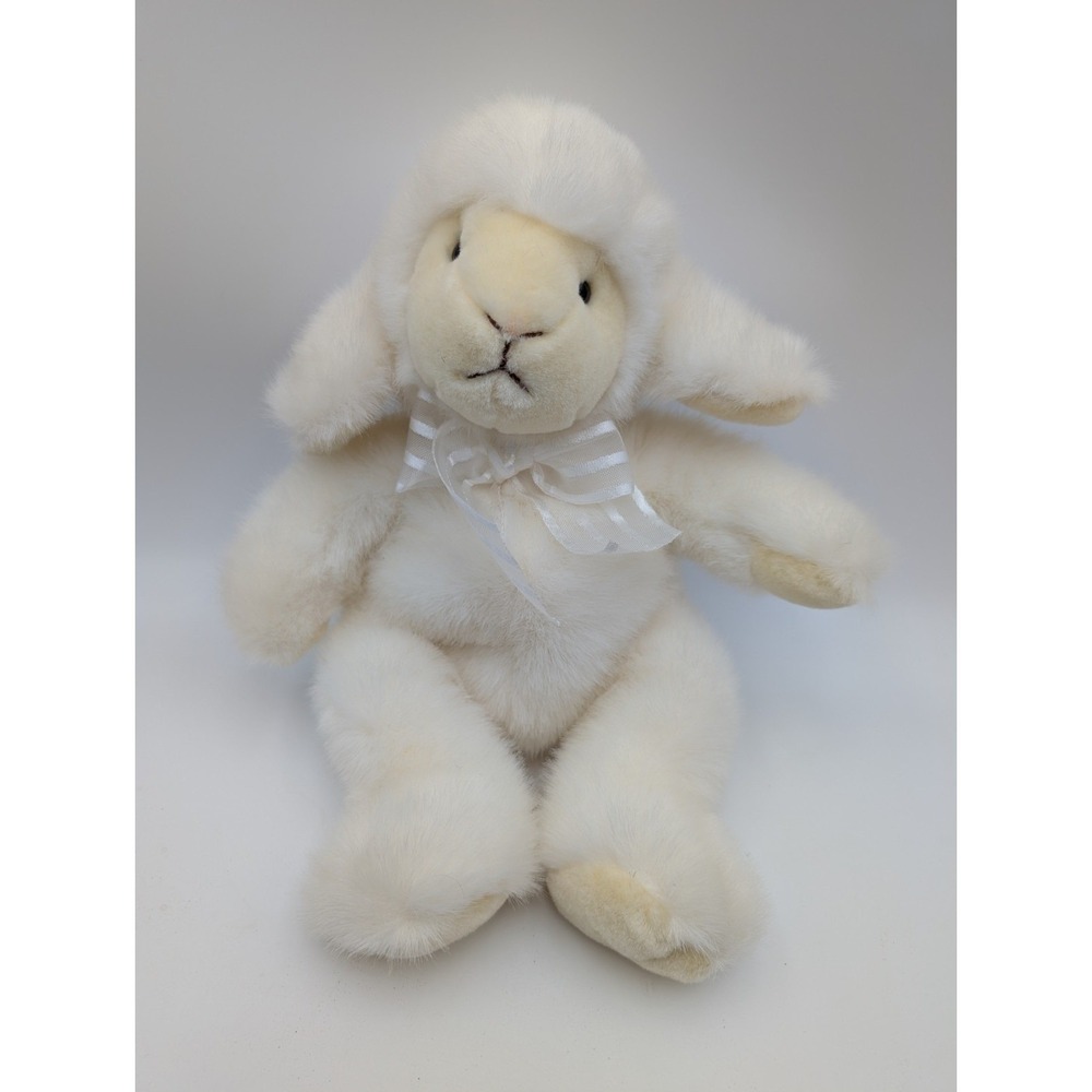 Russ Fluffles White Lamb Sheep Plush 13 Inch‎ Stuffed Animal Toy